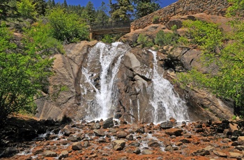 Helen Hunt Falls i North Cheyenne Canon Park i Colorado, USA