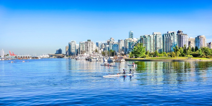 Vancouver på en sommerdag, Britisk Columbia i Canada