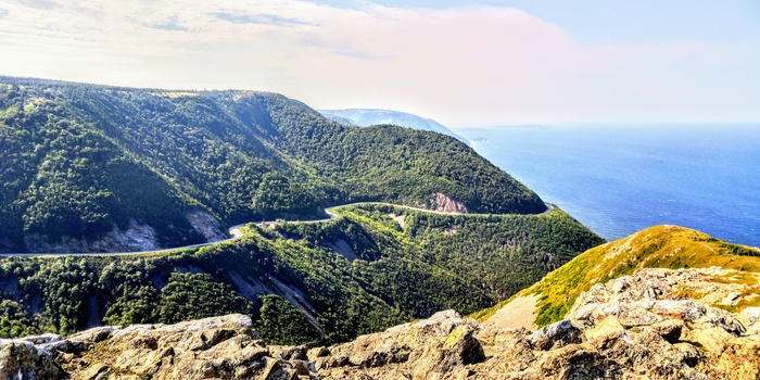 The Cabot Trail i Nova Scotia Canada 