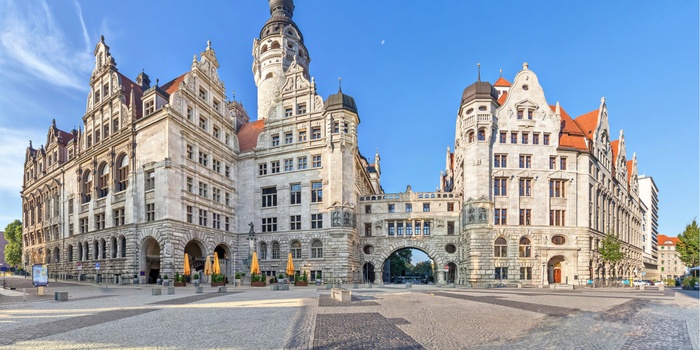 Det elegante rådhus i Leipzig