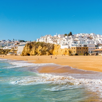 Kyst- og feriebyens Albufeira strand - Algarve og det sydlige Portugal