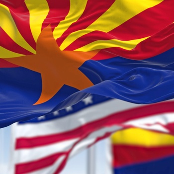 Arizona og Stars and Stripes flag
