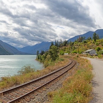 Togbanen ved Shalalth mellem Lillooet og Seton Portage - British Columbia