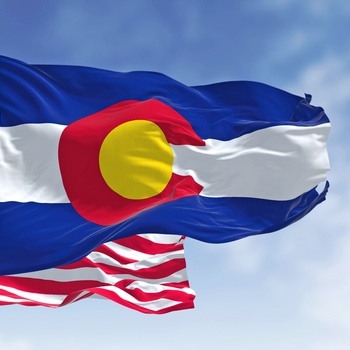 Colorado og Stars and Stripes flag