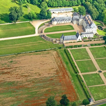 Slottet Château de Montgeoffroy, Loiredalen i det nordvestlige Frankrig