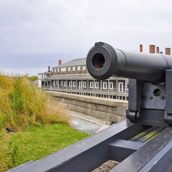 Kanon i citadellet (fæstningsanlægget) i Halifax, Canada