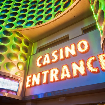 Indgangsskilt til Kasino i Las Vegas, USA