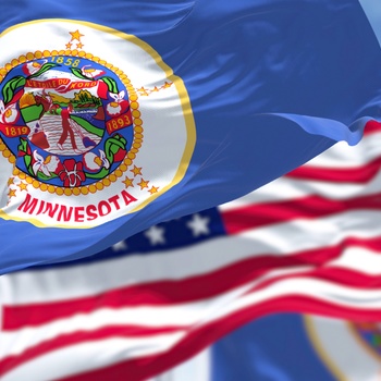 Minnesota og Stars and Stripes flag