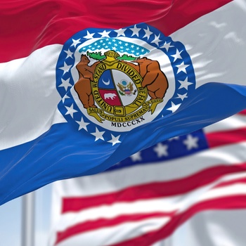Missouri og Stars and Stripes flag