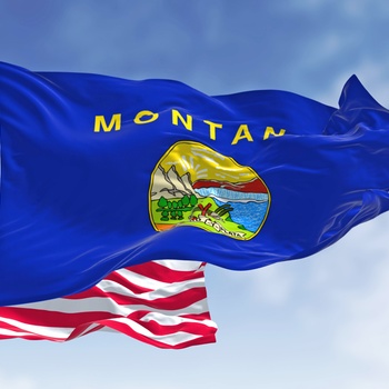 Montana og Stars and Stripes flag