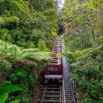 Den stejle Scenic Railway i Katoomba - Blue Mountains i New South Wales