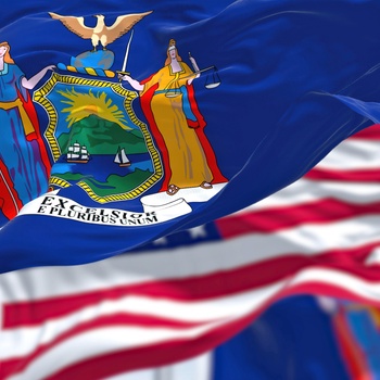 New York State og Stars and Stripes Flag