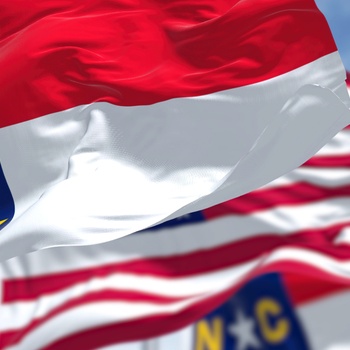 North Carolina og Stars and Stripes Flag