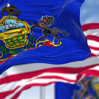 Pennsylvania og Stars and Stripes Flag