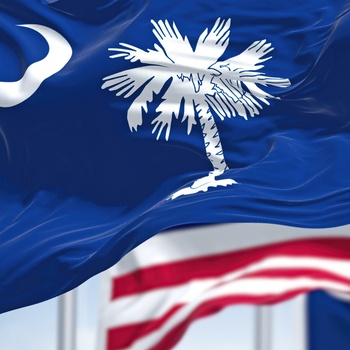 South Carolina og Start and Stripes flag