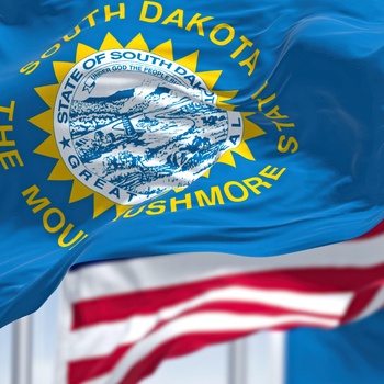 South Dakota og Stars and Stripes Flag