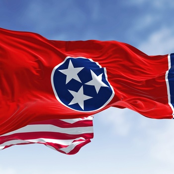 Tennessee og Stars and Stripes flag