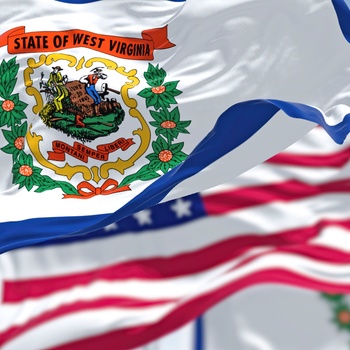 West Virginia og Stars and Stripes Flag