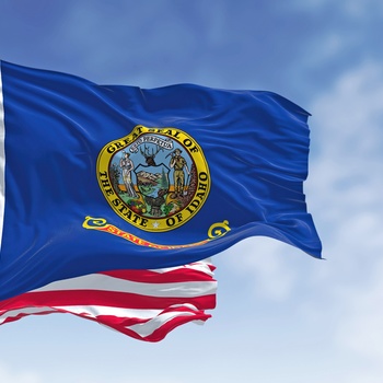 Idaho og Stars and Stripes flag