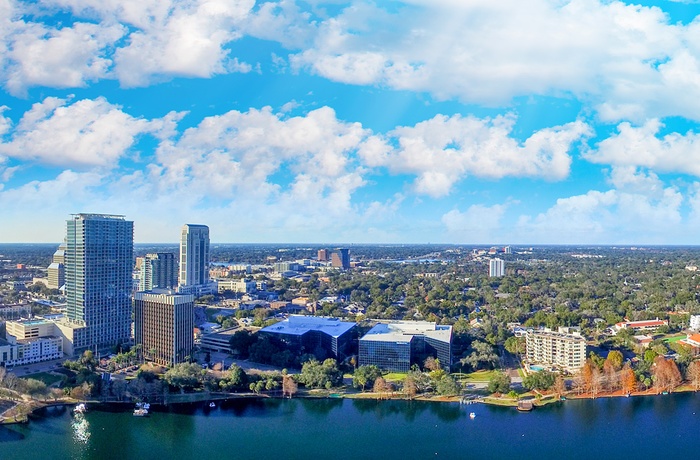 Luftfoto ud over Orlando, Florida i USA