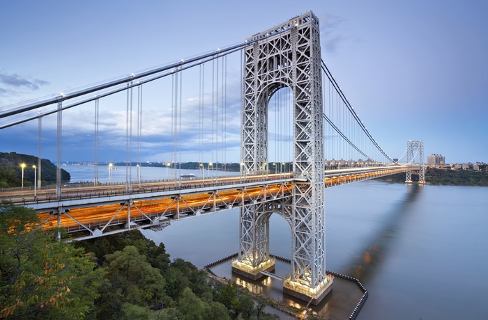 George Washington Bridge der forbinder New Jersey og New York