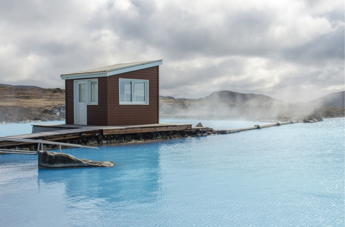 Hytte ved Myvatn Nature Baths varme kilder i Island
