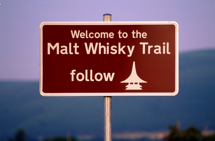 The Malt Whiksy Trail skilt