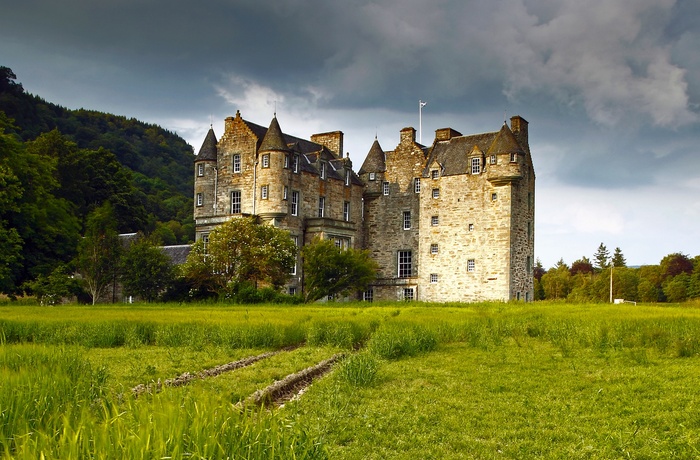 Skotland, Sterlingshire - et blik fra siden af det historiske slot Castle Menzies