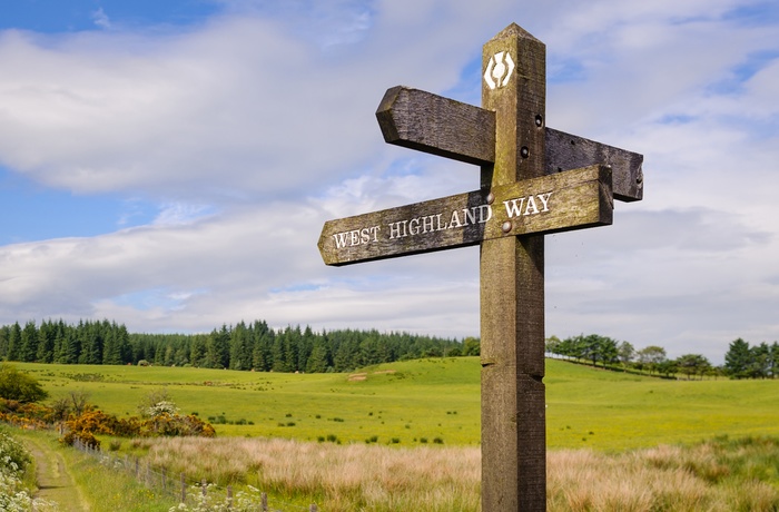 Skilt til vandreruten West Highland Way, Skotland