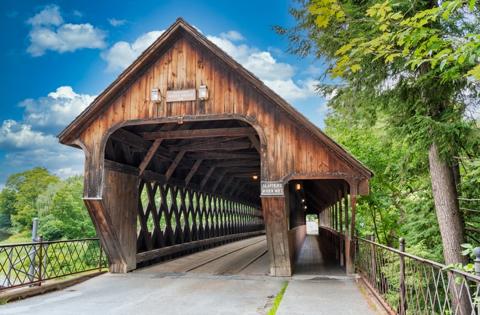 Woodstock Covered Bridge - en af Vermonts mere end 100 overdækkede broer