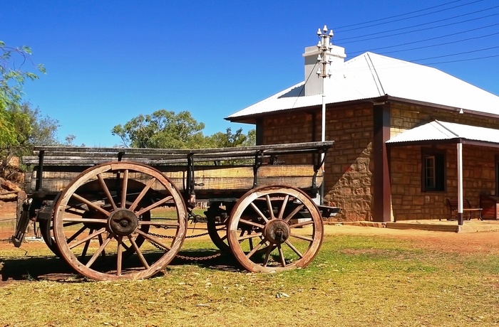 Den gamle telegrafstation i Alice Spring - Northern Territory i Australien