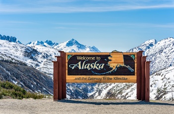 Velkommen til Alaska skilt