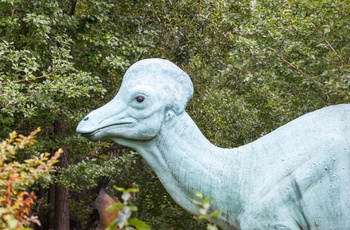 Dinosaur model i Calgary Zoo, Alberta i Canada