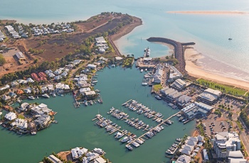 Luftfoto af Cullen Bay i Darwin - Australien