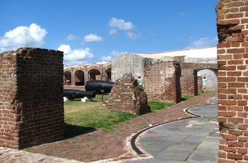 Det første borgerkrigsslag var ved Fort Sumter - South Carolina