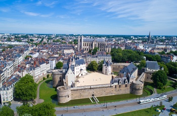 Slottet Chateau des ducs de Bretagne i Nantes, det nordvestlige Frankrig