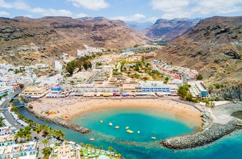Luftfoto af Puerto Mogan på Gran Canaria, Spanien