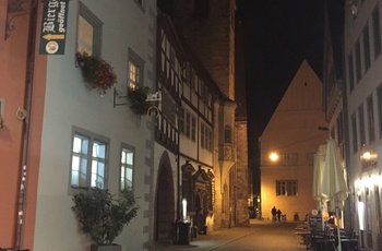 Aften i Erfurts Altstadt