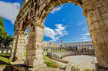 Det romerske amfiteater i Pula, Istrien i Kroatien