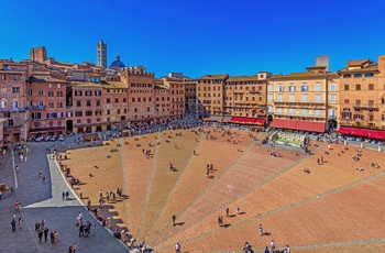 Siena og Piazza Il Palio, Toscana