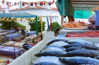 Marked med fisk i Lissabon