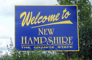 Velkommen til New Hampshire skilt
