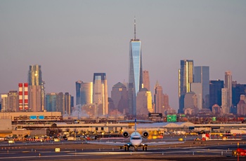 Newark International Airport og New York Citys skyline