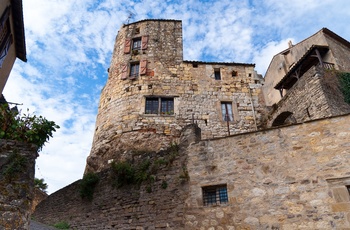 Fæstning i middelalderbyen Cordes-sur_Ciel i det sydvestlige Frankrig