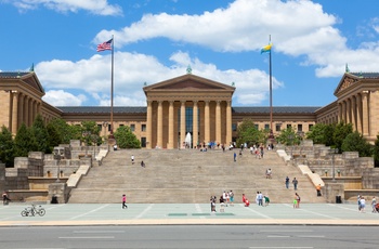 Philadelphia Museum of Art med trappen fra Rocky-filmene - Pennsylvania