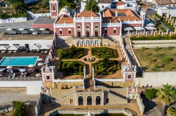 Portugal, Faro - Pousada Palácio de Estoi set fra luften