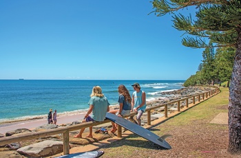 Stranden ved Caloundra, Sunshine Coast i Australien - ”Copyright – Tourism and Events Queensland”