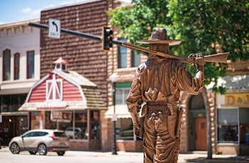 Skulptur af cowboy i Sheridan, Wyoming - Foto: Shawn Parker, Sheridan County Travel & Tourism