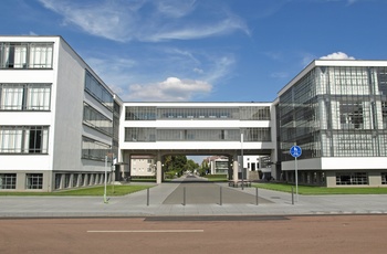 Bauhausbygningen på UNESCO´s liste i Dessau, Tyskland