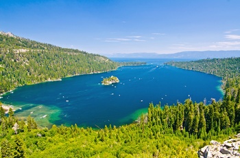 Udsigt til Emerald Bay og Lake Tahoe i det vestlige USA
